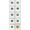 Image 1 : Lot of 10 Canadian George V Silver 10 Cents. Includes 1913 Small Leaves, 1919, 1920, 1921, 1928, 192