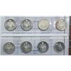 Image 4 : Complete Set of 16 Queen Elizabeth Silver 50 Cents 1953 to 1967. Housed in a Uni-Safe coin album. Co