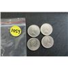 Image 2 : Canada Lot of 4 - 25 cent coins 1873-1973