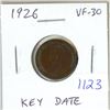 Image 1 : 1926 Canadian Small Cent. Key Date. VF-30. Nice.