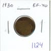 Image 1 : 1930 Canadian Small Cent. Key Date. EF-40. Nice.