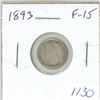 Image 1 : 1893 Canadian Victorian Silver 5 Cents. F-15.