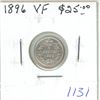 Image 1 : 1896 Canadian Victorian Silver 5 Cents. VF-20. Nice.