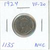 Image 1 : 1924 Canadian Nickel 5 Cents. VF-20. Nice.