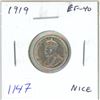 Image 1 : 1919 Canadian Silver 10 Cents. EF-40. Nice.