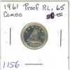 Image 1 : 1961 Canadian Silver 10 Cents. Proof Like-65 with Cameo. Bright White. Nice.