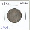 Image 1 : 1912 Canadian George V Silver 25 Cents. VF-30.