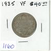 Image 1 : 1935 Canadian George V Silver 25 Cents. VF-20.