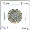 Image 1 : 1944 Canadian George VI Silver 25 Cents. Issued during World War II. EF-40. Nice.
