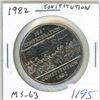 Image 1 : 1982 Constitution Nickel Dollar. Commemorates the signing of the Canadian Constitution. MS-63. From 