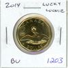 Image 1 : 2014 Lucky Loonie. BU from an original roll.