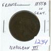 Image 1 : France. 1855B 10 Centimes depicting Emperor Napoleon II. VG.