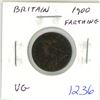 Image 1 : Great Britain. 1900 Queen Victoria Farthing. VG-8.