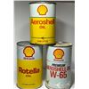 Image 1 : Three Full Oil Tins. Rotella/W-65