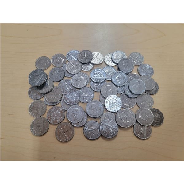 1940's-1950's Canadian nickels 264 grams