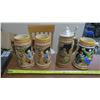 Image 1 : 4 Beer Steins - Japan