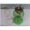 Image 4 : Green Depression Glass coal/oil lamp