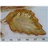 Image 3 : Amber Depression glass leaf set