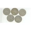 Image 1 : 5 silver Canadian Quarters - 1961,1962,1964,1966