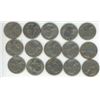 Image 1 : 15 USA Quarters - 1969-1995 - some have minting stamp