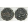 Image 1 : 2 Canadian Dollar coins - 1969,1985 - Voyagers