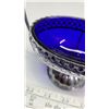 Image 7 : 2 Colbat Blue Glass Sugar Dishes with Spoon Rest