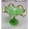 Image 1 : Green Jadite Diamond Pattern Glass