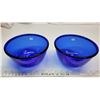 Image 1 : 2 Colbat Blue Glass Bowls