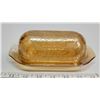 Image 9 : Orange Depression Glass Candy Dishes (2) and Butter Dish