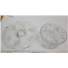 Image 1 : Glass Cake Platter and Starburst Crystal Bowl
