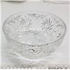 Image 5 : Glass Cake Platter and Starburst Crystal Bowl