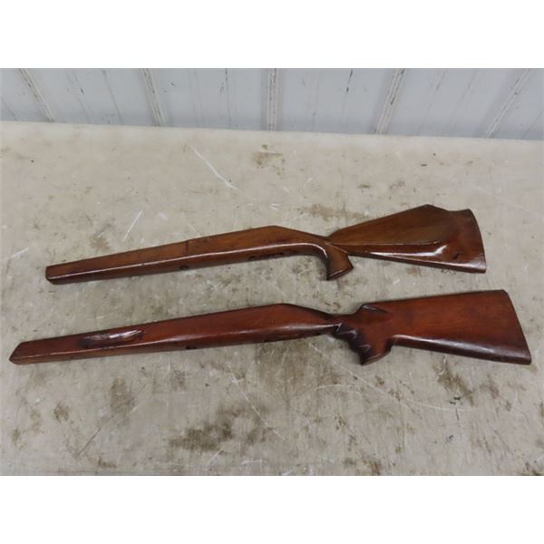 2 Wooden Stocks ; 1 Monte Carlo & with with Grooved in Pistol 