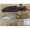 Image 2 : 2 Hunting Knives - Both with Holsters ; Schrade USA 10" & ? Spain 10.5" 