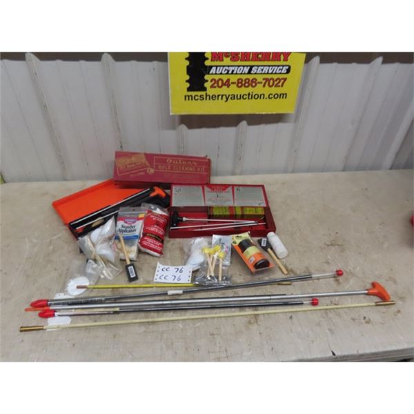 Gun Cleaning Items ; Rods, Swabs, Patch, Lubricants, Cleaning 