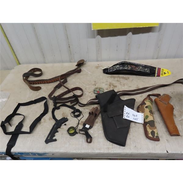 Holsters, New Mossey Oak Gun Sling, Ammo Belt, plus more