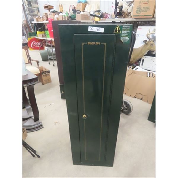 Stack On Metal Gun Cabinet - NO Key 13  x 17  x 53  