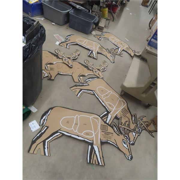 6 Deer Cardboard Targets - 1 Used 