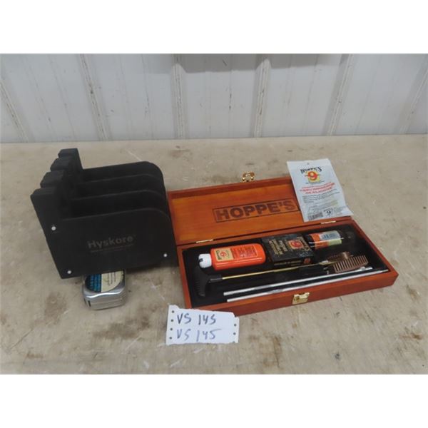 Hoppe's Gun Cleaning Kit in Wooden Case + 