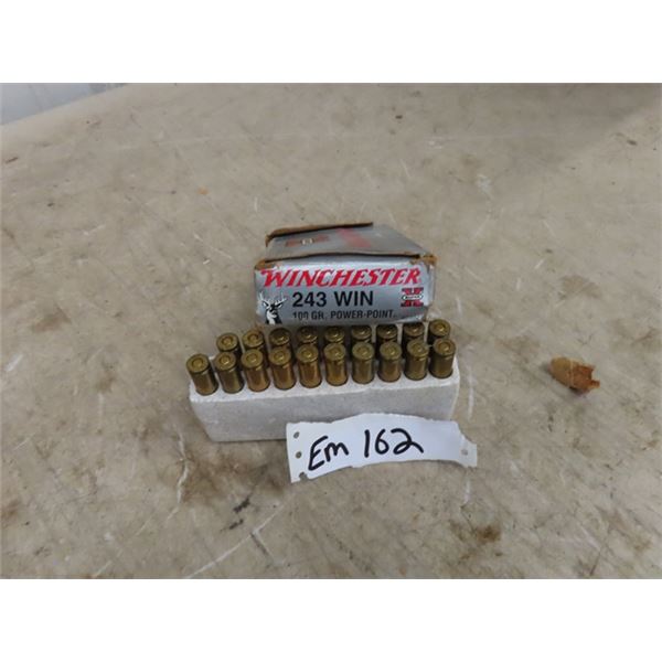 243Win Ammo - 19 Rounds  WE DO NOT SHIP AMMO - MUST 