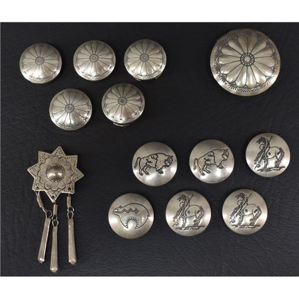 NAVAJO INDIAN BUTTON COVERS