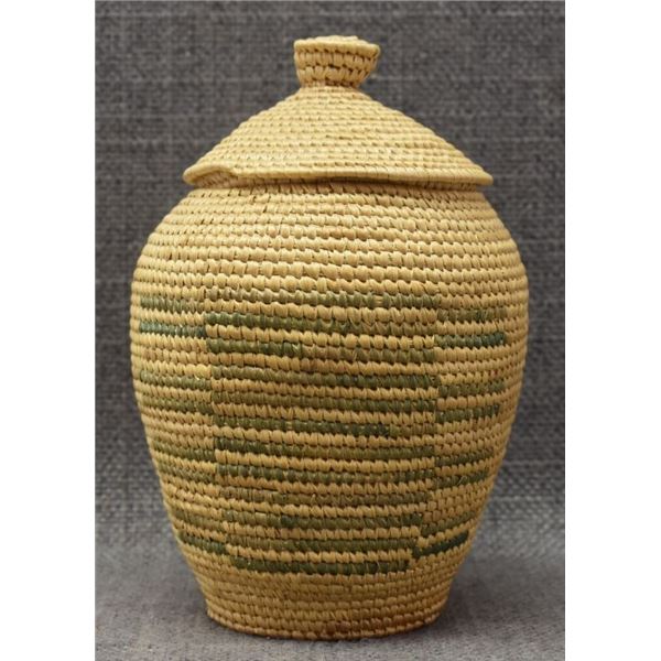 ESKIMO INDIAN LIDDED BASKET