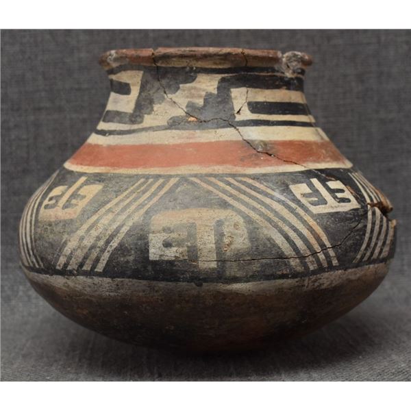 GILA POLY CHROME POTTERY OLLA