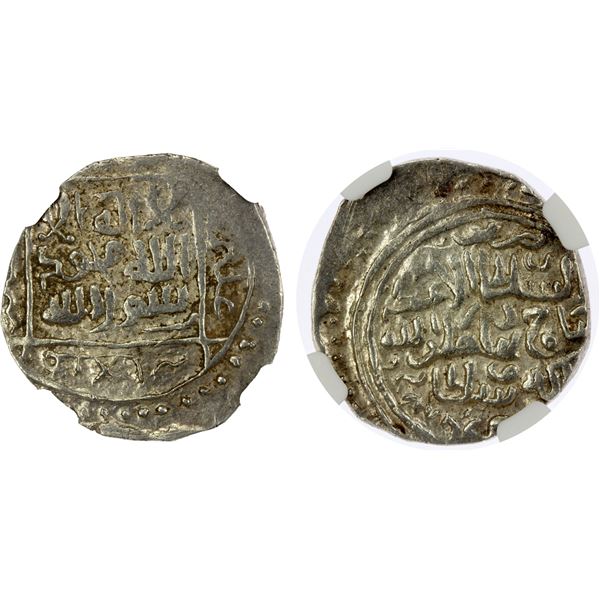 TIMURID: Shahrukh, 1405-1447, AR tanka, Sari, AH828, NGC AU53