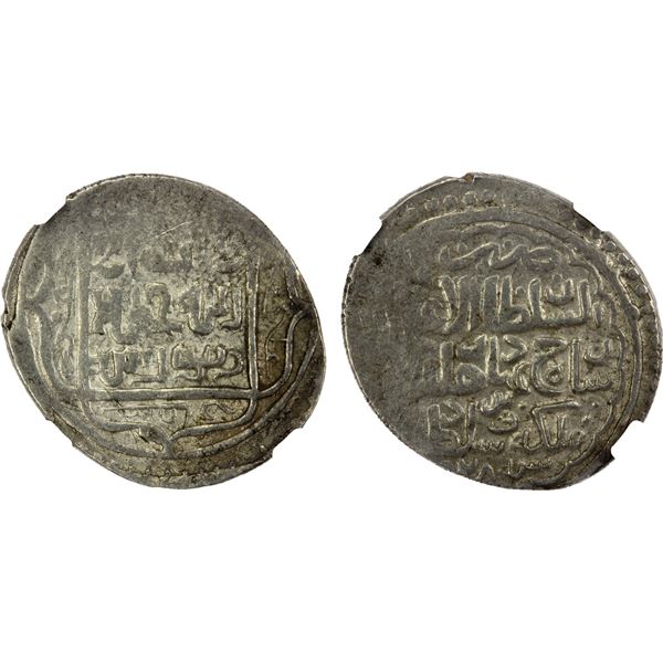 TIMURID: Shahrukh, 1405-1447, AR tanka, Yazd, AH828, NGC AU53