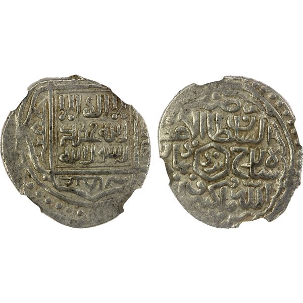 TIMURID: Shahrukh, 1405-1447, AR tanka, Yazd, AH(8)37, NGC AU55
