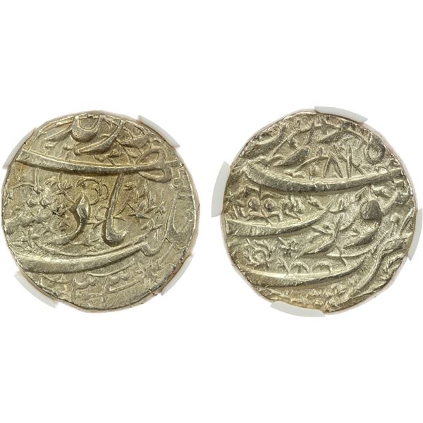 MUGHAL: Jahangir, 1605-1628, AR rupee, Surat, AH1033 year "81", NGC MS63
