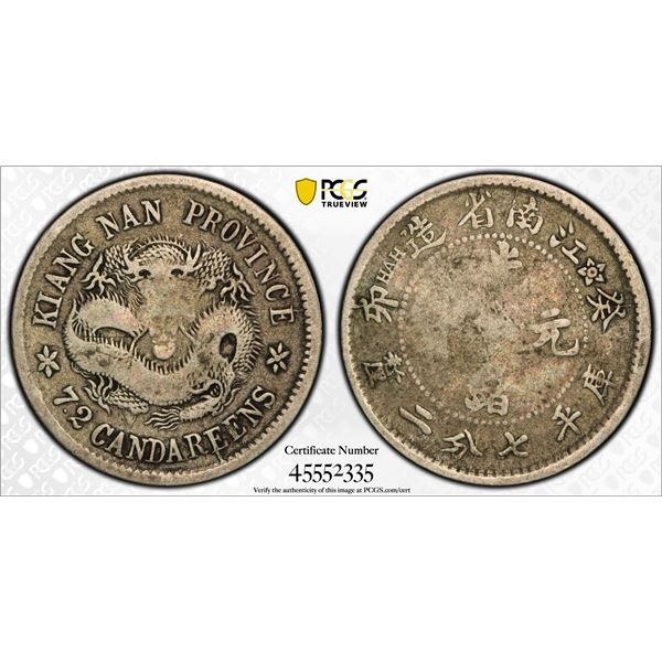 KIANGNAN: Kuang Hsu, 1875-1908, AR 10 cents, CD1903, PCGS VG10