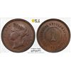 Image 1 : STRAITS SETTLEMENTS: Victoria, 1837-1901, AE cent, 1874-H, PCGS AU53