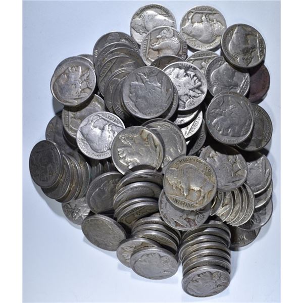 (100) FULL DATE BUFFALO NICKELS