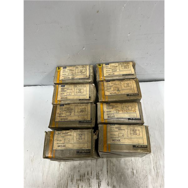 Lot of (8) NEW - Parker #G42ZLA3C EO/EO-2 Straight, Union - G - #2000191